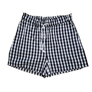 NWT Abound Gingham Shorts Size X-Small Black White‎
